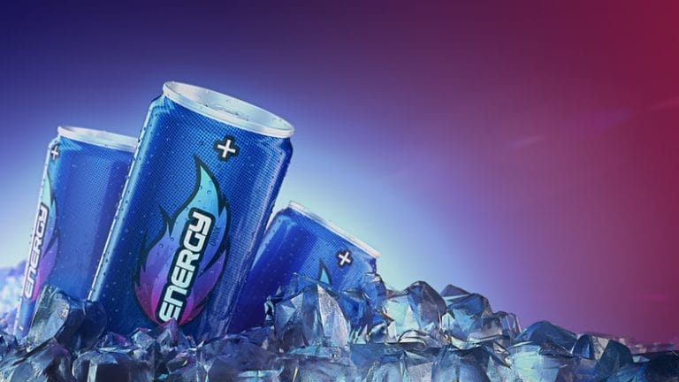 Energy drink pass through Ice Cubes